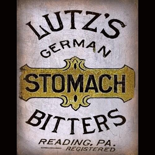 Lutzs German Stomach Bitters METAL TIN SIGN POSTER WALL PLAQUE