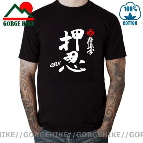 GorgeHike New Karate Kyokushin OSU T shirt men Kyokushin Kai Martial Arts T-shirt Masutatsu Oyama Karate Japanese Custom T-Shirt