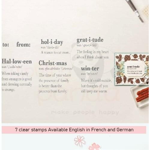 New Arrival Happy Holiday Clear Stamps and Metal Cutting Dies Sets For DIY Decorative Crafts Making Embossing Paper Card Album