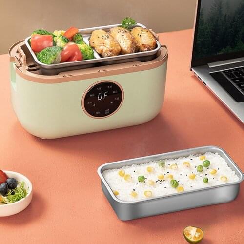 Portable Electric Lunch Box Rice Heat Preservation Multi Cooker Cooking and Stewing Machine Stainless Steel Inner Liner