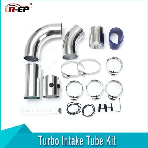 R-EP Universal Turbo Air Injection Intake Filter System Tube Kit High Flow Performance Induction Air Filter Supercharger