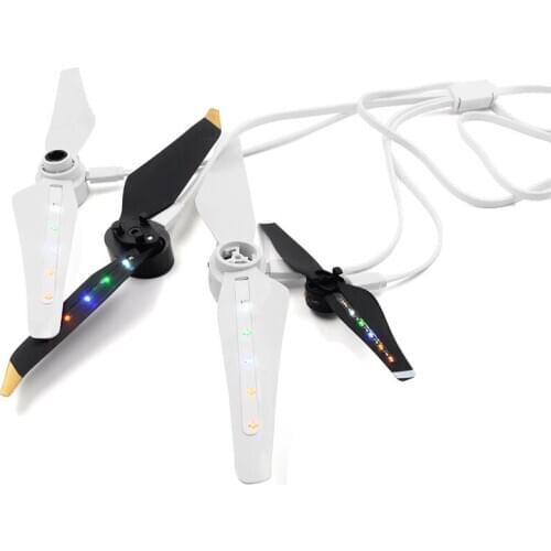 DJI Mavic 2/mavic pro/Air/Spark/Phantom 3/Phantom 4 LED flash Propellers accessores spare parts 4 in 1 USB Cable Android Charger