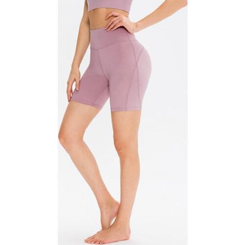 Women Yoga Shorts High Waist Hip Up Elastic Sport Shots Fitness Workout Short Pants Gym Running Tights Solid Seamless Leggings