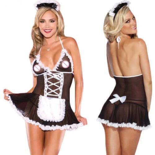 Plus Size Sexy Erotic Lingerie Cosplay Costumes Underwear Temptation Maid Uniform Baby Doll Sexy Lingerie Women Exotic Apparel