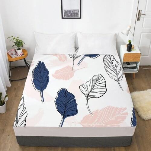 1PC Fitted Sheets Mattress Cover With Elastic Band 3D Bedsheet Linens 150x200 200x200 Bed Sheet Customize any size design