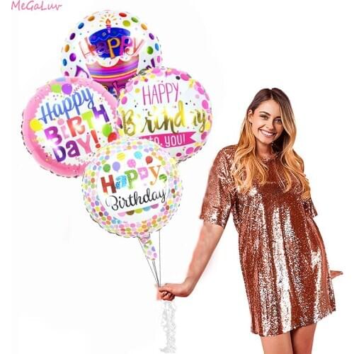 18/22inch Happy Birthday Foil Balloons Baby Shower Boy Girl Party Decoration Helium Ballon Kids Toys Air Globos