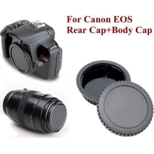 2 in 1 Body Caps + Rear Lens Cap Cover for Canon EOS 650D 700D 60D 70D 7D 6D 5D III 100D DSLR