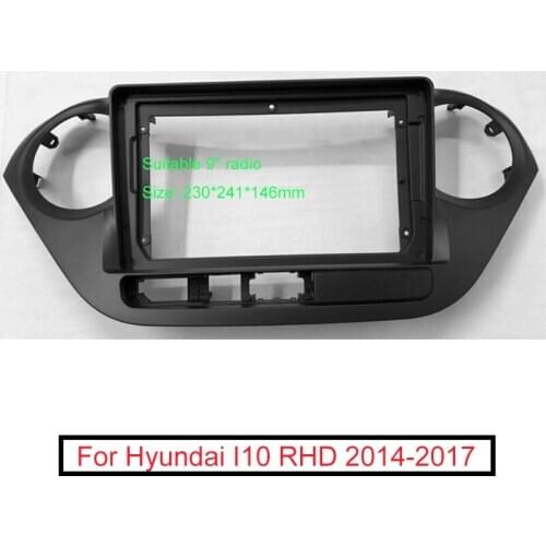 FEELDO Car 2Din Audio Fascia Frame Adapter For Hyundai I10 RHD 9" Big Screen Dash Fitting Panel Frame Installtion Kit