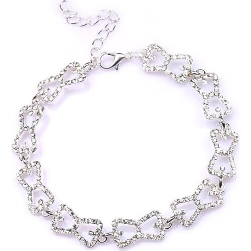 Vampire Diaries Klaus Caroline Forbes Bracelet Rhinestone Crystal Bow Shine Gift For Gril Fashion Jewelry For Wedding Bracelet