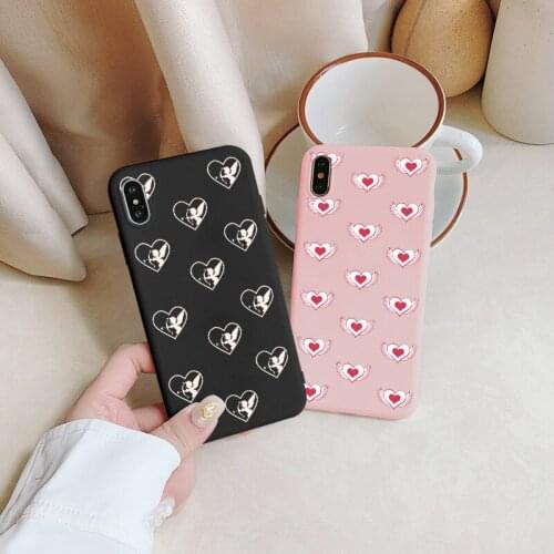 Angel Baby Heart Pattern Phone Case For iphone 11 12 Pro Max 6s 7 8 Plus SE 2020 X XS MAX XR Soft Silicone Love Cover Fundas