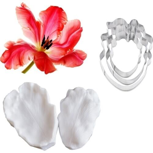 CS214 Iris Flower Veiners Silicone Molds Fondant Sugarcraft Gumpaste Resin Clay Cake Decorating Tools,Sugarcraft Cutters