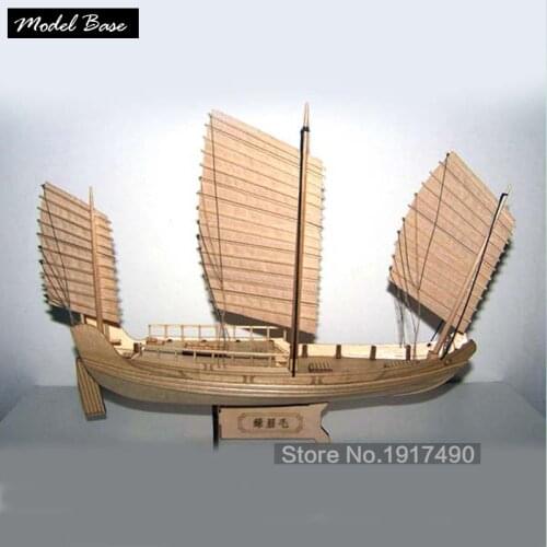 Wooden Ship Models Kits Boats Ship Model Kit Sailboat Educational Toy Model Kit Wood Scale 1/148 Chinese Antique Sailboat
