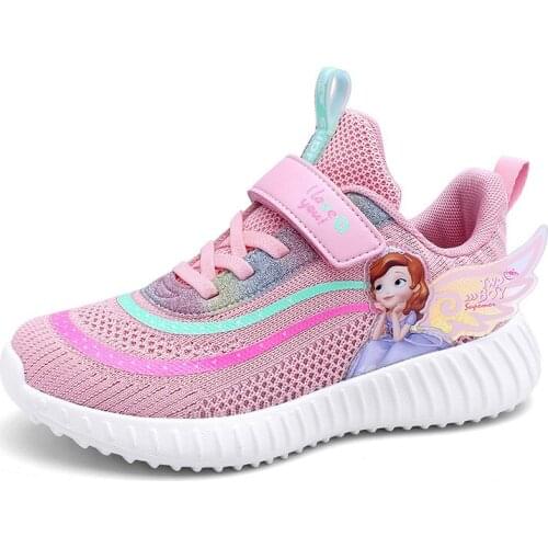 Disney children girl Princess Sophia non-slip soft-soled sneakers student running shoes casual shoes