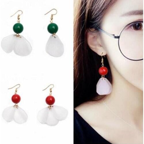 Ey550 2018 hot sale fashion sweet temperament Scrub flower valvel imitation pearl earrings simple Female charm jewelry