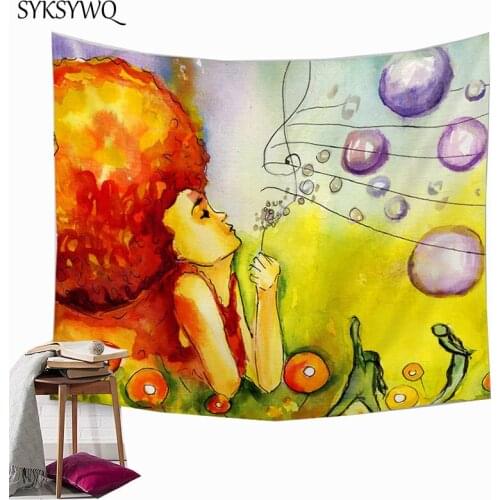 Tapestry wall hanging large wall carpet women printing boho wall art home decor wall blanket