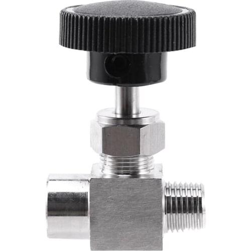 Needle Valve Adjustable 1/4 inch Male to Female Thread Stainless Steel 304 Flow Control Shut Off Crane Needle Valve