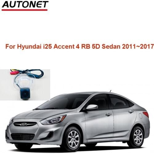 Autonet Rear view camera For Hyundai i25 Accent 4 RB 5D Sedan 2011~2017 license plate camera/ CVBS night view reversing camera