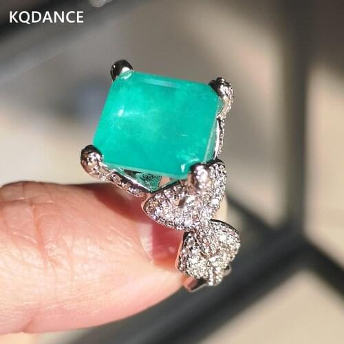 KQDANCE Original Design Created Tanzanite Ruby Citrine emerald Paraiba tourmaline Pariba Gemstones diamond Ring stone Jewelry
