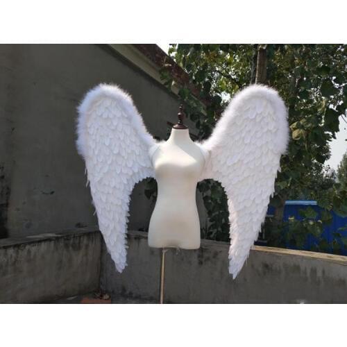 Costume Adults large white angel feather wings Cosplay photography Game Display fashion show props free shipping