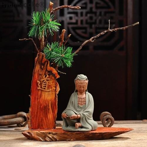 Creative Buddhism Beauty ornaments Censer Backflow Incense Burner For Living Room and Home Office Teahouse Home Decor Zen