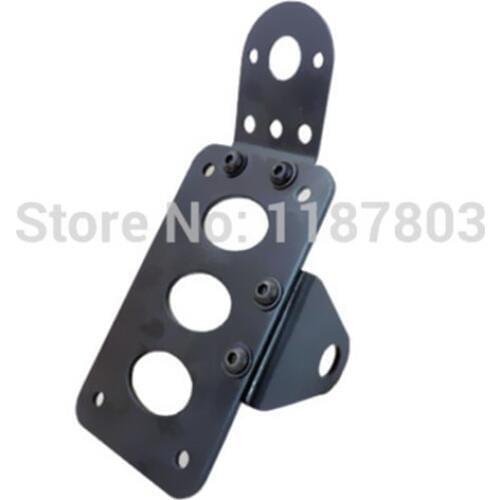 Motorcycle Side Mount License Plate Bracket Horizontal Vertical Axle Shock For Honda Yamaha Suzuki Kawasaki Chopper Custom