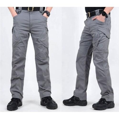 Men Military Tactical Pants Fitness Hiking Trainning Combat Clothing SWAT Army Pants Mens Cargo Outdoors Casual Cotton Trousers