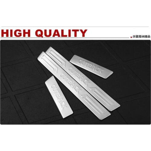 High quality stainless steel Scuff Plate/Door Sill Protector Sticker Car Styling For 2015-2016 SUBARU Outback