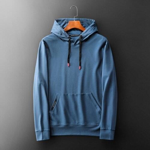 2021 spring and autumn new sweater mens casual loose T-shirt long-sleeved sports sweater hooded Korean style trendy top