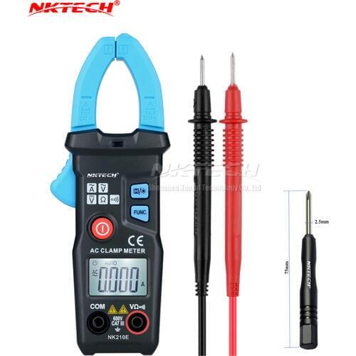 NKTECH NK210E Digital Clamp Meter Smart MINI Pocket Multimeter AC DC Voltage AC Current Resistance Ohmmeter Voltmeter 6000 Count