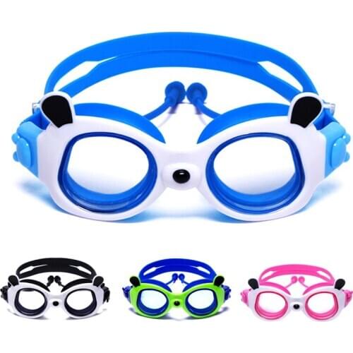 C334 Childrens goggles boys professional waterproof and anti-fog swimming glasses HD transparent large frame swimming goggles