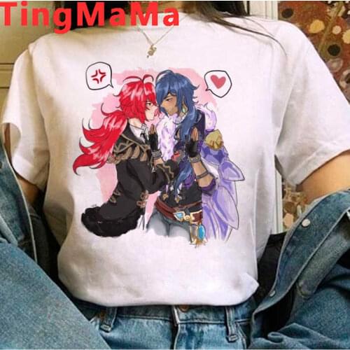 Genshin Impact Keqing clothes men graphic tees print ulzzang clothes vintage