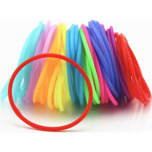 Wholesale 10PCS/Lot Neon Fluorescent Luminous Bracelets Wristband Rubber Bands Unisex Bangles Glow Bracelets