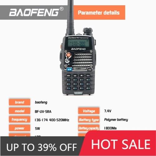 Baofeng UV 5RA for Police Walkie Talkie Scanner Radio Vhf Uhf Two Way Radio Communicador for Baofeng Ham Raido Boafeng Uv 5r