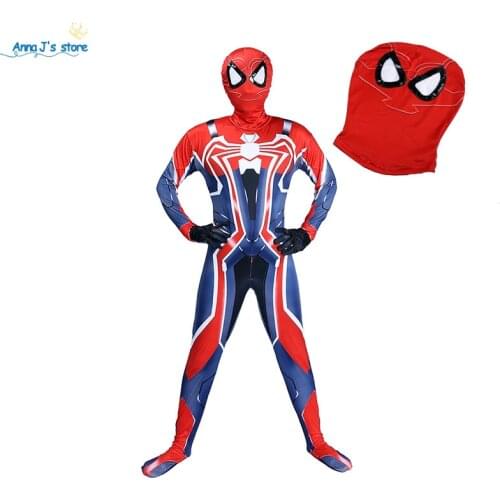 PPY566 Romper Costume Child Kids Cosplay Costume Halloween Anime Bodysuit and Masks High Quality Red Black Costume