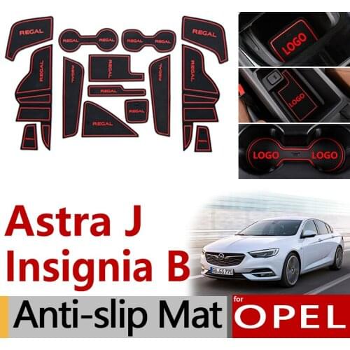 Anti-Slip Rubber Gate Slot Cup Mat for Opel Astra J 2010-2015 Insignia B 2017 2018 2019 MK2 Vauxhall Holden Accessories OPC GSI