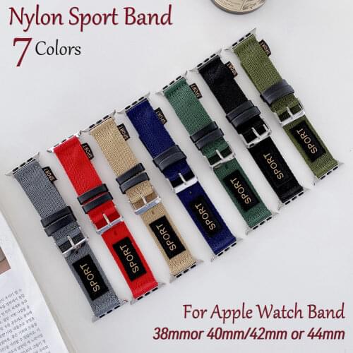 Band for Apple Watch 6/SE Band Series 5 4 40mm 44mm Breathable Nylon Replacement Strap for iWatch 3 38mm 42mm Wrist Bracelet