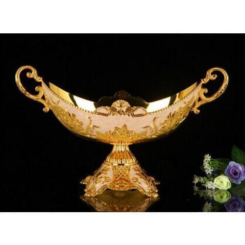 Alloy carved floral carved metal fruit bowl desk sugar storage tray decorative tray serving tray SG034
