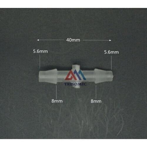 PP Hose PVC Tube Connection Joiner Fitting 5.6mm Straight Connector Plastic Fitting