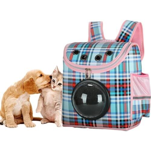 Portable Dog Cat Carrier Bag Breathable Transparent Space Capsule Double Shoulder Bags For Puppy Travel Hiking Pet Backpack