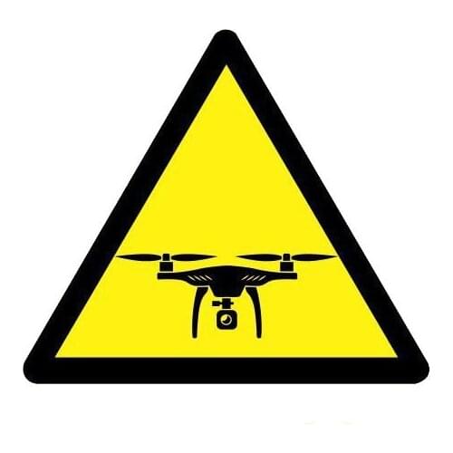 Creative Warning Car Sticker Caution Drones Reflective PVC Decal Waterproof Sunscreen Accessories,11cm*9cm