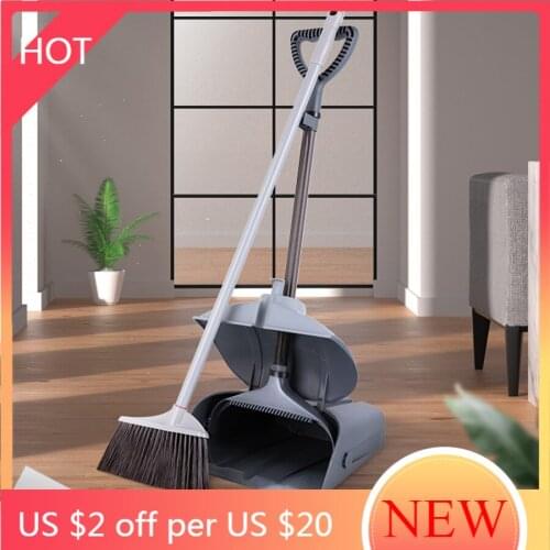 Squeegee Water Sweeper Broom Brush Set Dirt Street Folding Dustpan Multifunction Windproof Garbage Recogedor Dust Remover ZZ50SB