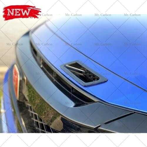 ABS BLACK AIR INTAKE VENT FOR CIVIC FK7 FK8 HATCHBACK FRONT BUMPER AIR DUCT 1PCS TRIM BODY KIT TUNING PART FOR CIVIC FK7 FK8 FC