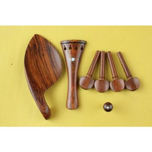 10 set high quality rose wood violin parts 4/4 full size, violin accessories