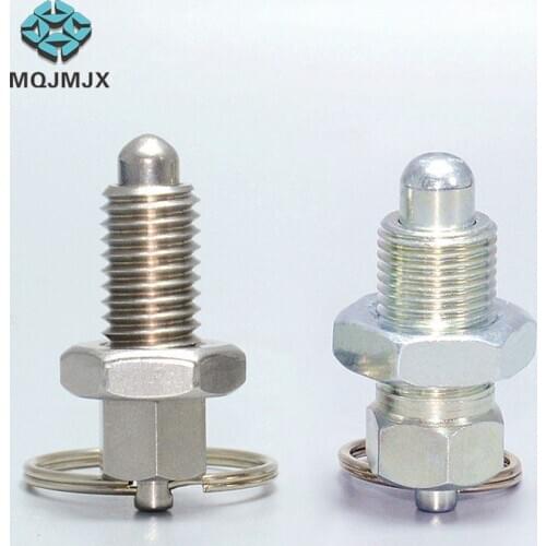 Replace GN717-A M6 M8 M10 M16 Index Plunger with Pull Ring and Lock Nut Retracted Plunger Pin with Ring and Lock Nut