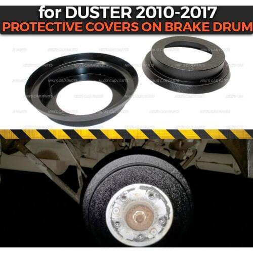 Protective covers for Renault Duster 2010-2017 on brake drum pads ABS plastic trim function guard accessories protection styling