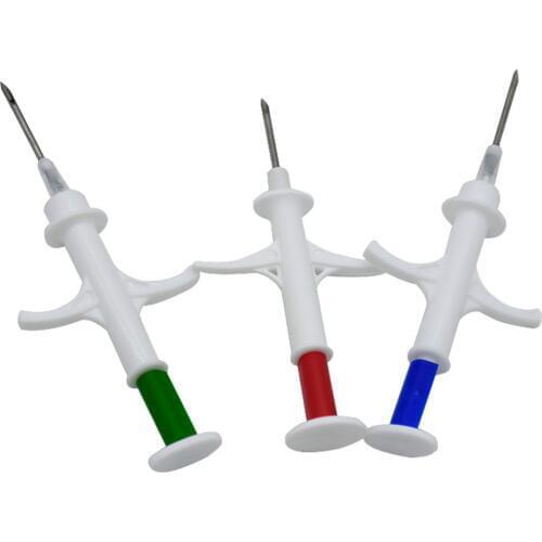 100 PCS 2*12mm Bioglass tag FDX-B dog chip Animal implant ISO RFID microchip injector vet syringe pet transponder