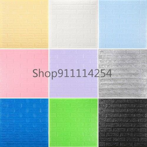 70*77 Creativity 3D Brick Wall Stickers DIY Decor Self-Adhesive Waterproof Wallpaper For Kids Room Bedroom Wall Sticker Brick