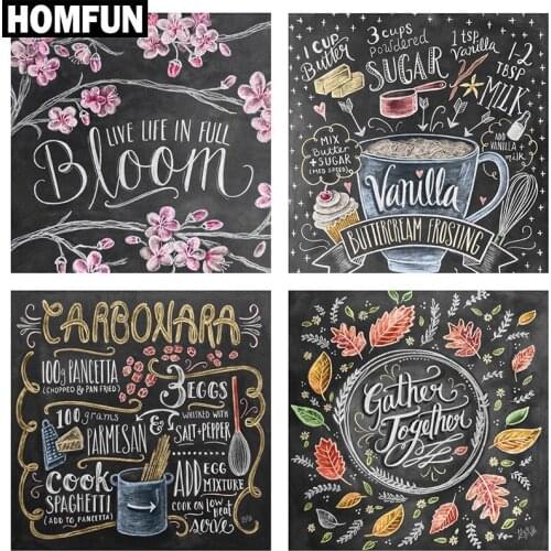 HOMFUN Full Square/Round Drill 5D DIY Diamond Painting "Blackboard" Embroidery Cross Stitch 5D Rhinestone Decor A00430