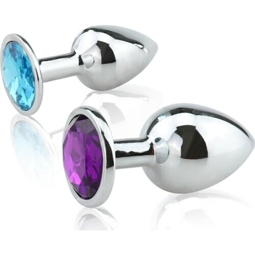 Large size stainless steel anal plug Crystal Jewelry Round Butt Plug Stimulator Sex Toys Dildo Anal Plug For Adult Game