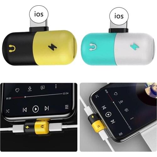 For IOS Calling Charging Audio Adapter for iPhone 12 11 Pro Max 7 8 Plus X Music Converter ,Audio Charger Splitter Connector